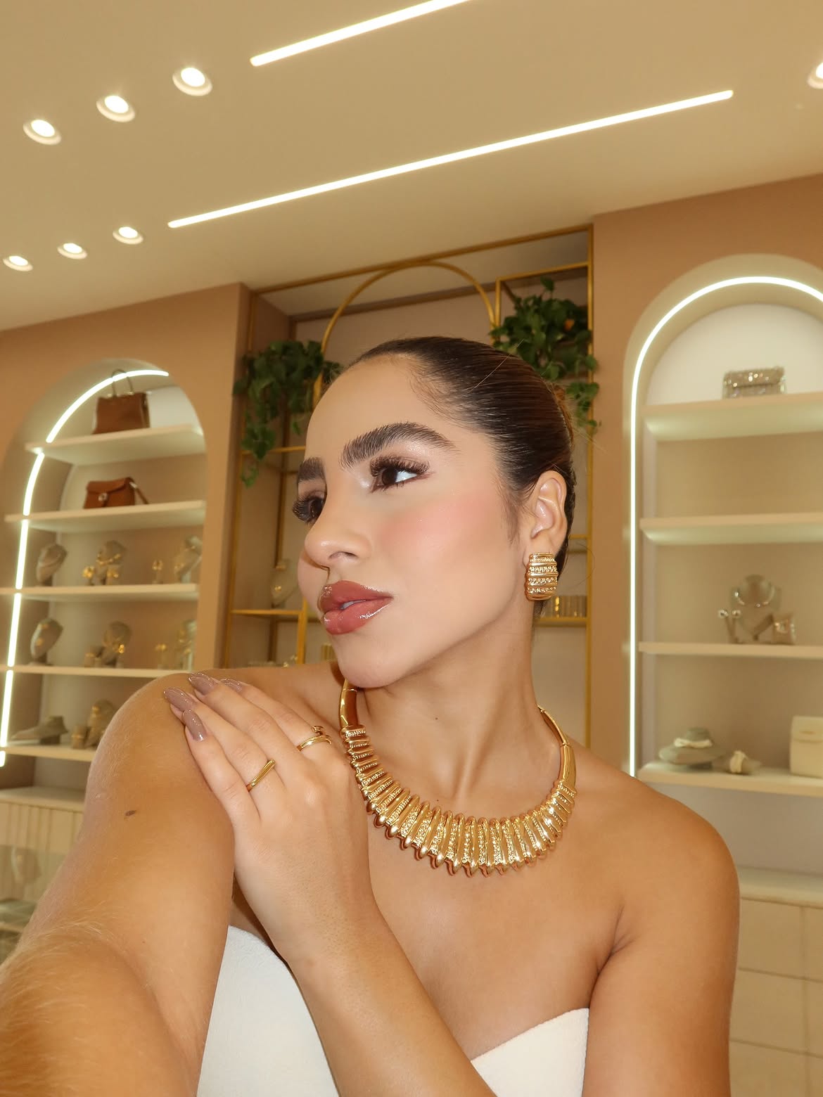 Composição dourada Helena Joias